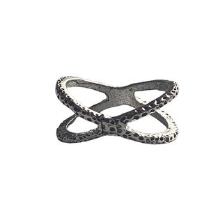 Women's Boho Crisscross Ring Size 6 Silver NWOT
